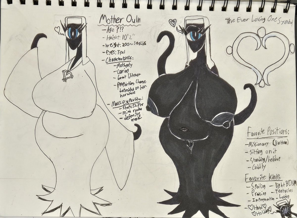 dcg580's tweet photo. Behold!  The brand new reference sheet of our beloved Mother Ouln!

Be blessed in her warm, comforting, moist, and ever-loving embrace ~<3

Thanks, and have fun! https://t.co/d0d1PRYXLz