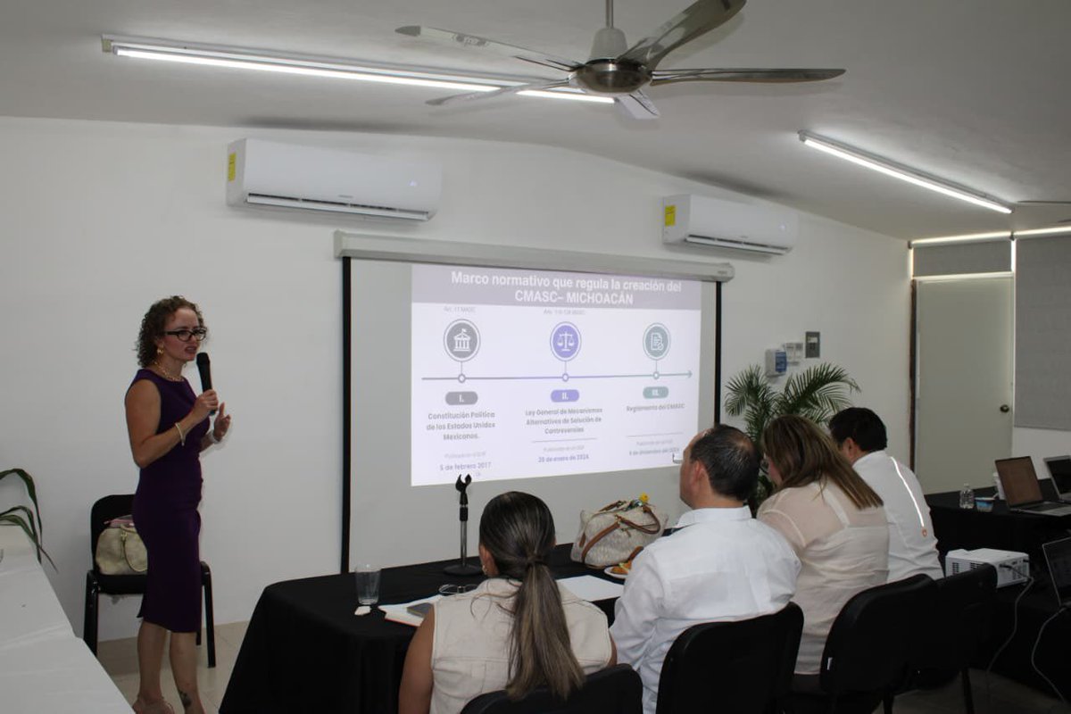 rafarodmen's tweet photo. Dos días de intenso aprendizaje, diálogo y construcción conjunta en materia de Medios Alternativos de Solución de Controversias Administrativas. 🤝⚖️

Agradecemos a la Mtra. Tamara Prats Vidal, especialista y coordinadora del Centro de Mecanismos Alternativos de Solución de Controversias (CMASC) del Tribunal en materia Anticorrupción y Administrativa de Michoacán , por impartir este enriquecedor curso dirigido a operadores del sistema jurisdiccional administrativo y áreas jurídicas del Poder Ejecutivo del Estado.

La capacitación continua, el intercambio de experiencias y la práctica fortalecen una justicia administrativa más cercana, moderna y humana.
