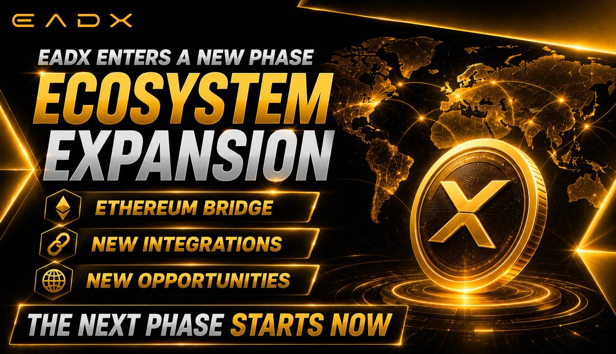 eadxnetwork's tweet photo. 🚀 EADX ENTERS A NEW PHASE

After years of building, the next chapter begins.

🌉 Ethereum Bridge
🤝 New Integrations
⚙️ More Utility

📊 Grow EADX Exchange
🌍 Expand the Ecosystem

🏗️ The foundation is built.

🚀 We Keep Building.

#EADX #Blockchain #Crypto #Web3‌‌ https://t.co/MIKMqREIE8