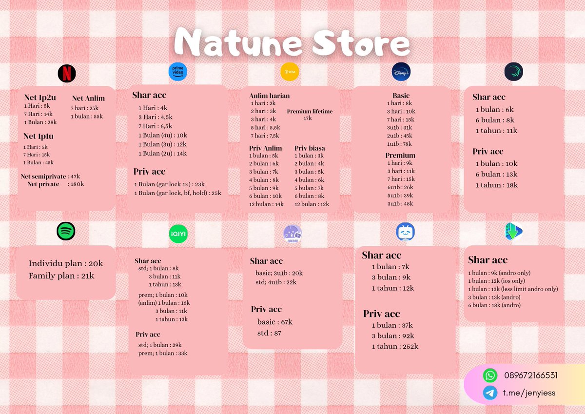 Natune Store (app prem, top up game) tweet media