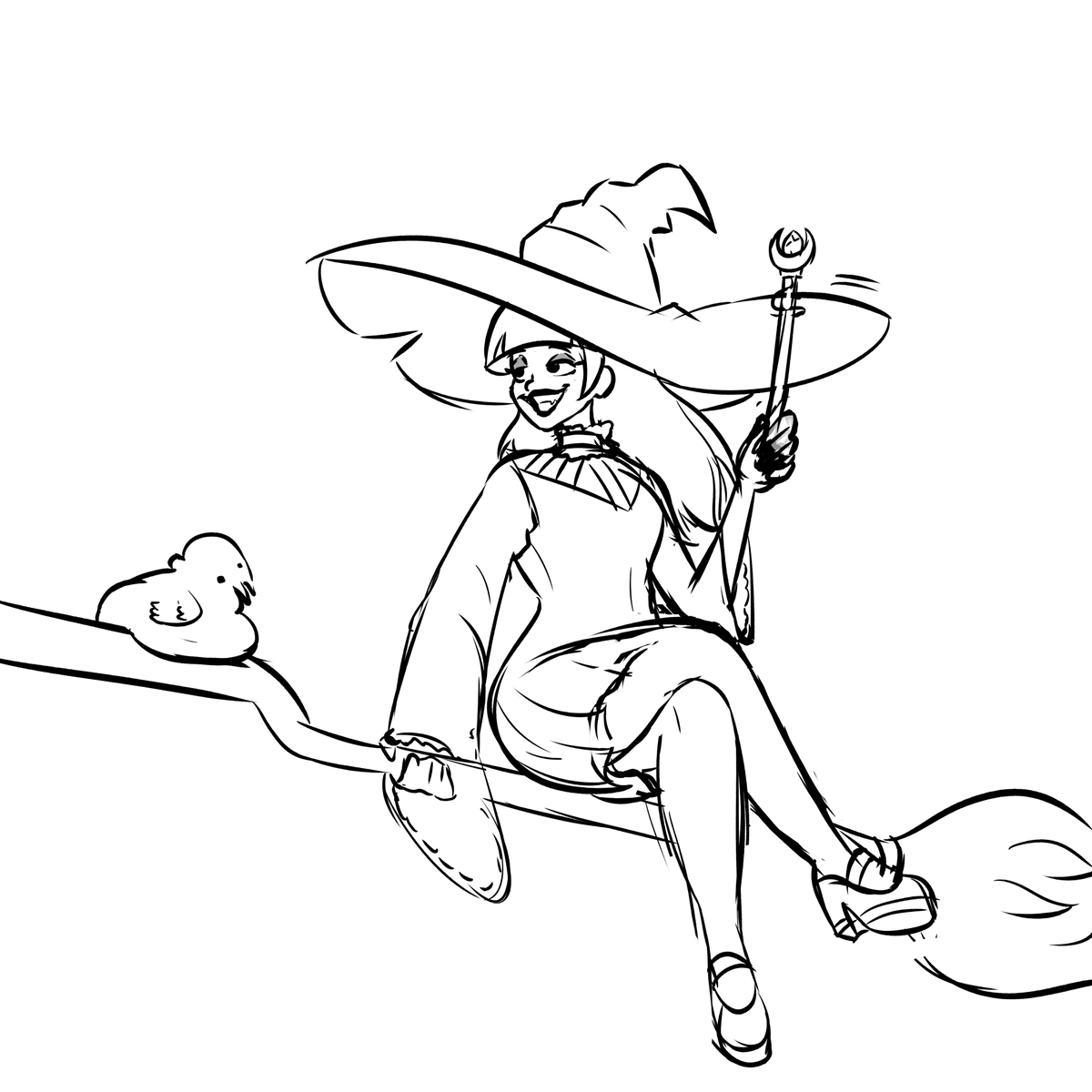 NepBlaster16's tweet photo. Neppy the Witch and @GeccoHane the fat bird familiar.
Drawn by @DeadraIsDead! https://t.co/5eaT0HrJQ5