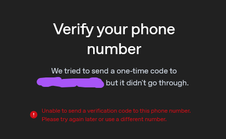 learnwithputra's tweet photo. if codex already saved my number,
then, I log in into codex and it can't send to my number for verification,
and also I can't change my number,
what should I do then @OpenAIDevs ? Cancel plan and abandon OpenAI?

you already losing compute and now trying to lose users too? https://t.co/cTeMfXMCyX