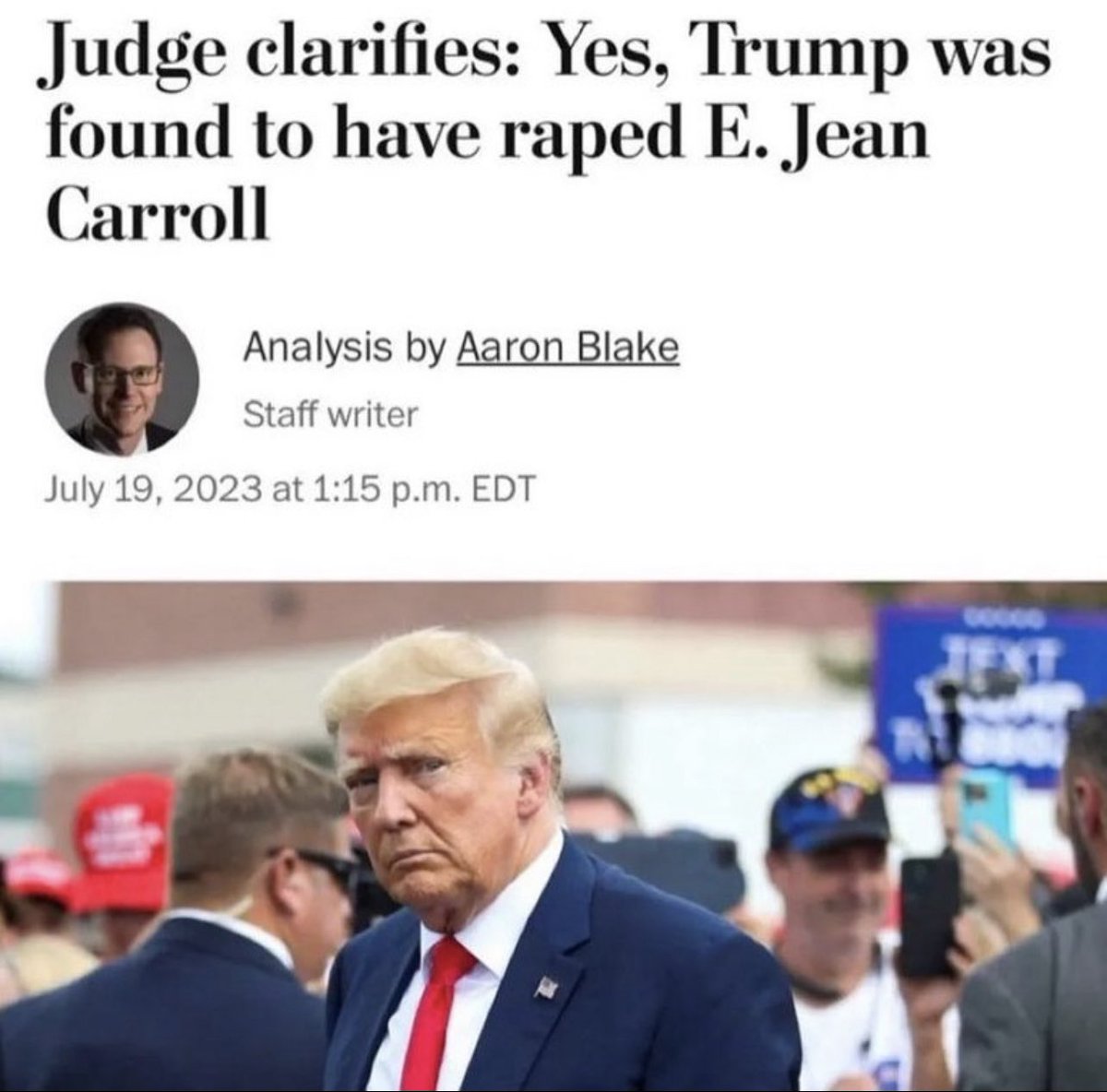 RyanShead's tweet photo. @CarlHigbie Didn’t Trump rape women and fuck children? 

Maybe shut the f*k up! https://t.co/SiDfiUb4Pd