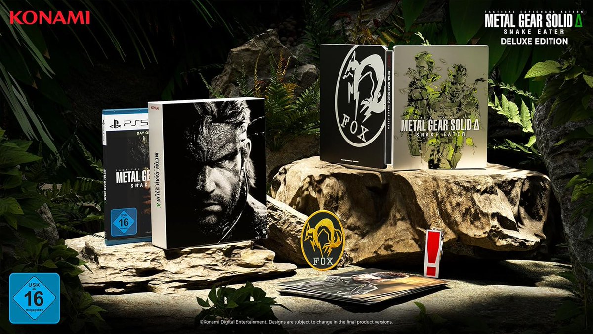 NerdyDeals247's tweet photo. Für 99,99 Euro ging die Deluxe Edition zu Metal Gear Solid Snake Eater für PS5 an den Start. Jetzt gibt's 35 Prozent Rabatt – für 64,99 Euro aktuell bei Amazon zu haben.

Zu Amazon:
https://t.co/YulHfKcw1r

Affiliate-Link. #Werbung https://t.co/V42D5h2IQa