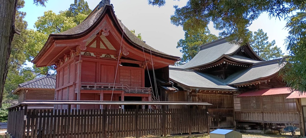 ojilobby's tweet photo. 八坂神社は南北朝時代に大内弘世が京都の祇園社から勧請したと伝わります。現在の本殿は大内義興が山口大神宮内に再建し幕末に現地に移されました。三間社流（さんげんしゃながれ）造で屋根は檜皮葺、蟇股の彫刻が特徴です。7/20から27まで山口祇園祭が行われています。
#大内氏めぐり https://t.co/t9XzpaJjF1