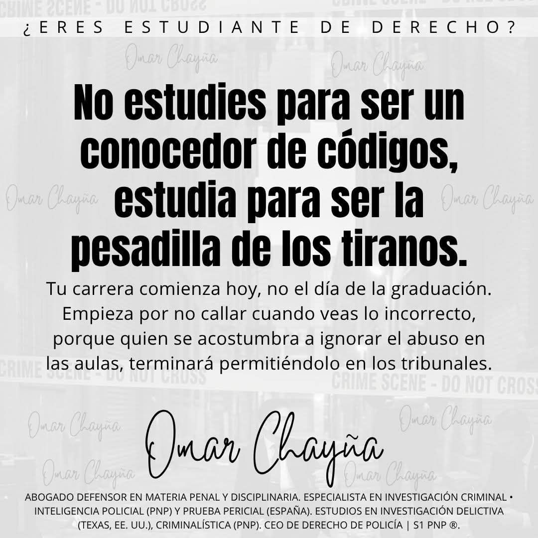 oachayna's tweet photo. #Motivación | ¿Eres estudiante de Derecho? Entonces recuerda que tu formación no debe limitarse a memorizar normas o repetir artículos. El Derecho no se trata solo de conocer códigos, sino de comprender la justicia, cuestionar lo establecido y actuar con criterio propio. https://t.co/KIESYOzLzm