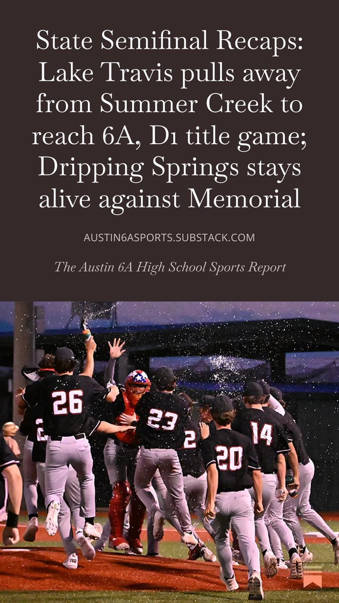 jayplot's tweet photo. Friday night area 6A baseball recaps: @LTCavsBaseball breaks through semifinal wall and will play for the state title next week. @CJhansford2026 repairs arm slot and delivers 3 RBI, and @dstigerbaseball stays alive to force Game 3 against Memorial.

https://t.co/vcoE0jlZtO https://t.co/zck2A3PH5v