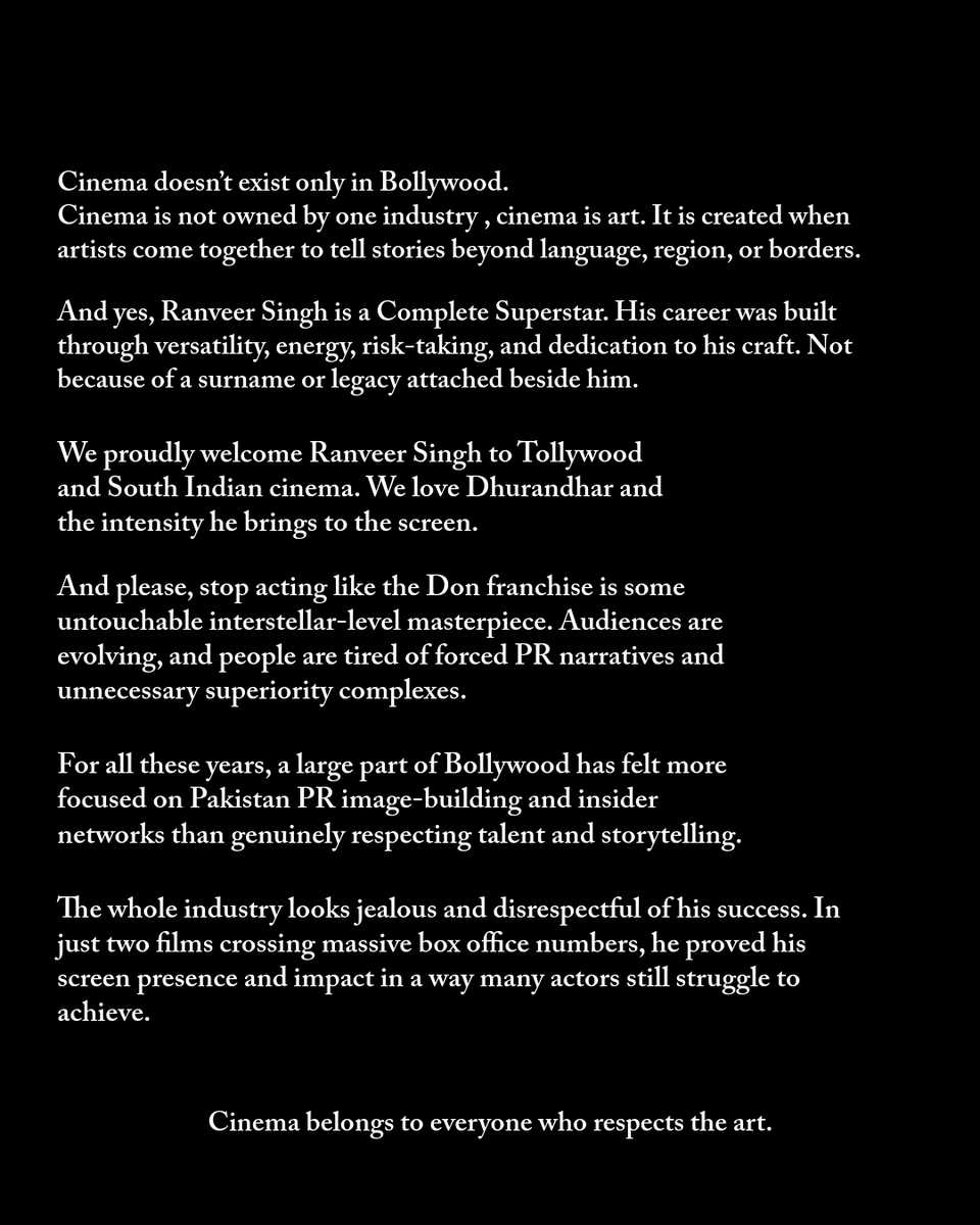 Chowda2I's tweet photo. @excelmovies @FarOutAkhtar @fwicemum 

We love you brother @RanveerOfficial 
Your unstoppable Aandhi ⚡! https://t.co/YhHxwJoSYl