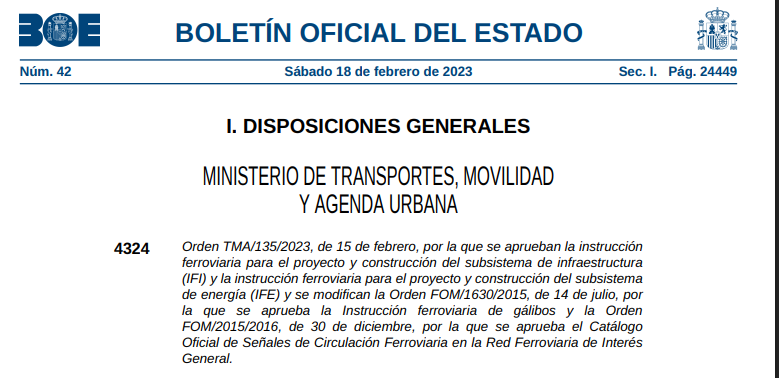 unodelarenfe's tweet photo. Para entender el informe del Tribunal de Cuentas de los trenes "que no caben por los túneles" (el TC dice que caben por los túneles pero son irrealizables), hay que entender esta modificación normativa POSTERIOR al escandalo.

Era alegal antes de esto.

https://t.co/QJp2DHuAgt https://t.co/5JSvTdkKJX