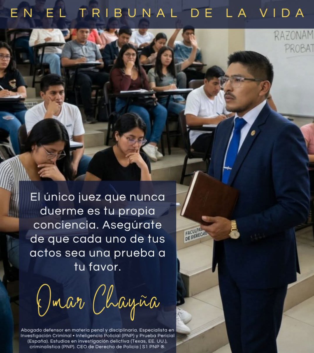 oachayna's tweet photo. #SinMiedoAlÉxito | En el tribunal de la vida no existen las apelaciones por negligencia ni las nulidades por falta de pruebas: cada decisión que tomas hoy es un alegato que define tu sentencia de mañana. Muchos viven esperando que un juez externo valide sus pasos,... https://t.co/BKaxIzPsqD