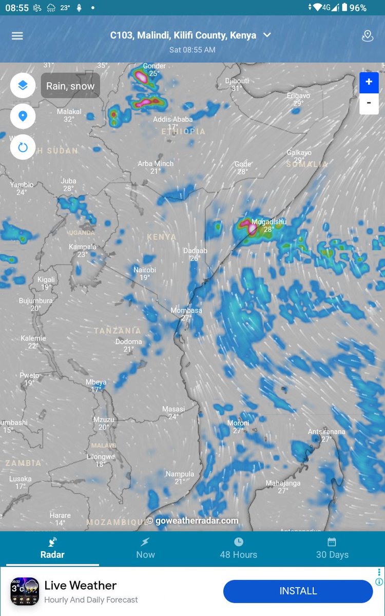 BroadCentrixKE's tweet photo. Heavy rains in Malindi currently. Good weather for #Kairo and his road trip friends. We urge drivers and bodas to exercise caution while driving/riding. A bit of sunshine expected in the afternoon. #ArriveAlive
@ItsBenali @motoristsoffice @loddca @TransportKE @karugawanjuguna https://t.co/MrgctAJlKt