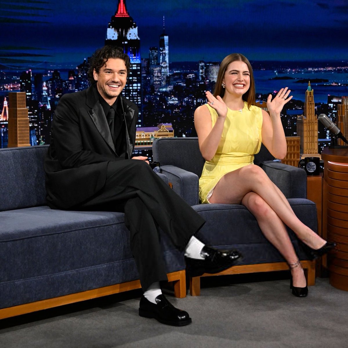 ellabupdates's tweet photo. The Wrap revealed that The Tonight Show Starring Jimmy Fallon recorded its highest ratings since february thanks to the appearance of Ella Bright and Belmont Cameli to promote Off Campus. 💛
