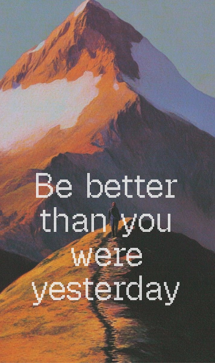 spruzzolabs's tweet photo. be better than you were yesterday https://t.co/8gIP88hl0E