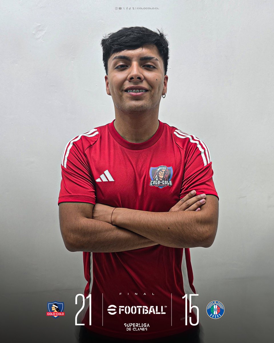 ColoColoeSports's tweet photo. 𝙀𝙎𝙏𝘼𝙈𝙊𝙎 𝙀𝙉 𝙎𝙀𝙈𝙄𝙎 ✨️

Ganamos en la última fecha de la fase regular y nos metimos a las semifinales de la Superliga de Clanes de Liga Chilena de eFootball 🤗

#VamosColoColo https://t.co/X8Ffq3P3kl