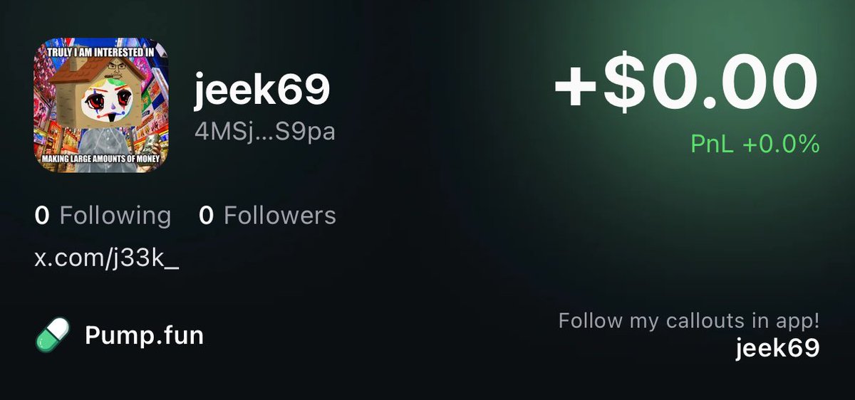 j33k_'s tweet photo. follow me on pumpfun i have no alpha but i do have untreated retard conviction

and RT this post for a chance to win .5 sol 🥴 (must also be following me here/on pumpfun, will post a winner in 48hr)

https://t.co/KiTY7TeMMR https://t.co/g6yPcpUP3W