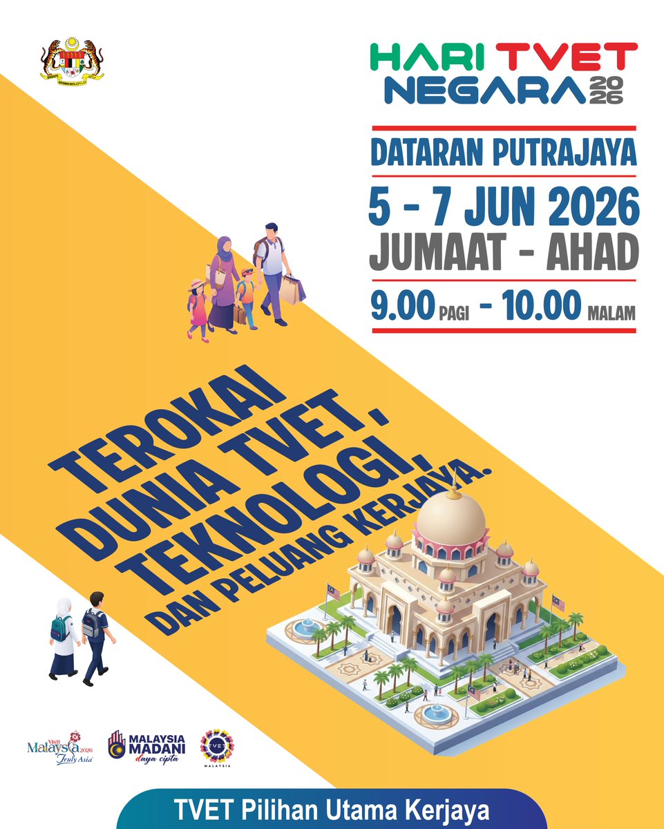 MyIkn's tweet photo. PAMERAN KORPORAT IKN SEMPENA HARI TVET NEGARA 2026

Kunjungi reruai Pameran Korporat IKN sempena Hari TVET Negara 2026 untuk mendapatkan maklumat lanjut mengenai pengajian di IKN.

JOM MASUK IKN !
#institutkrafnegara
#IKN25tahun
#jommasukikn
#taatsetia https://t.co/x5XuUOqmCN