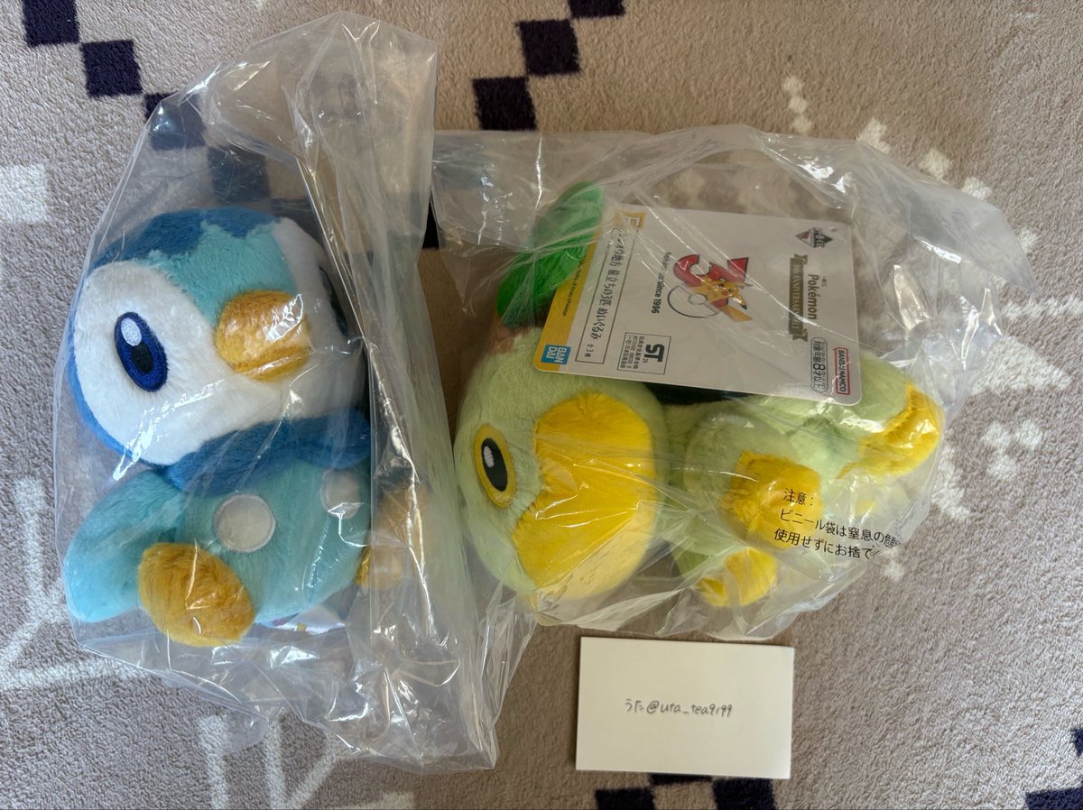 uta_tea9199's tweet photo. 【交換】ポケモン　一番くじ　30周年　30th   旅立ちの3匹　ぬいぐるみ　

譲
F賞 ナエトル ヒコザル ポッチャマ

求
D賞 ヒノアラシ

富山県内手渡し
よろしくお願い致します。 https://t.co/99Q4kazCDY