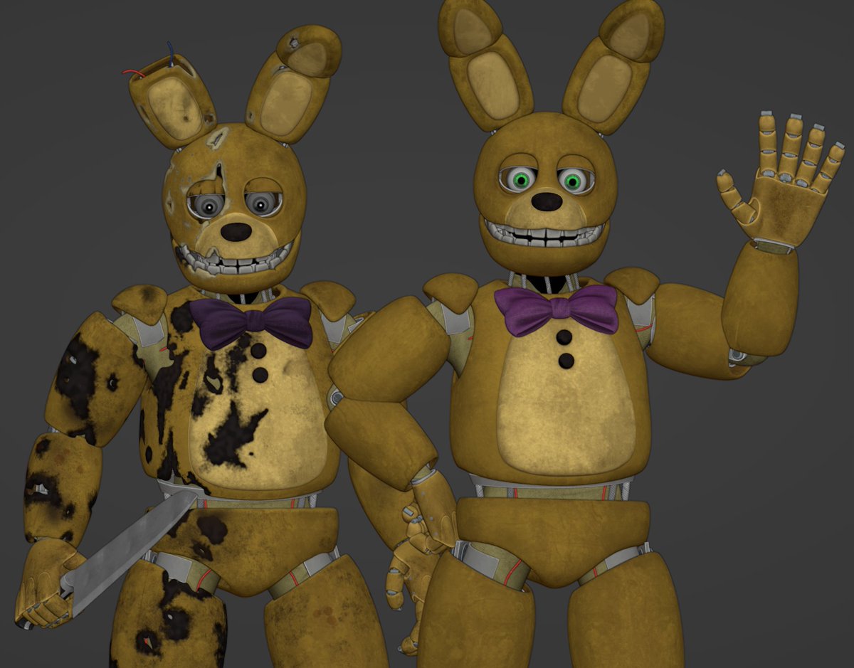 TaddyDudstare's tweet photo. heres yellow rabbit and springbonnie btw! https://t.co/JGD21HAUoF