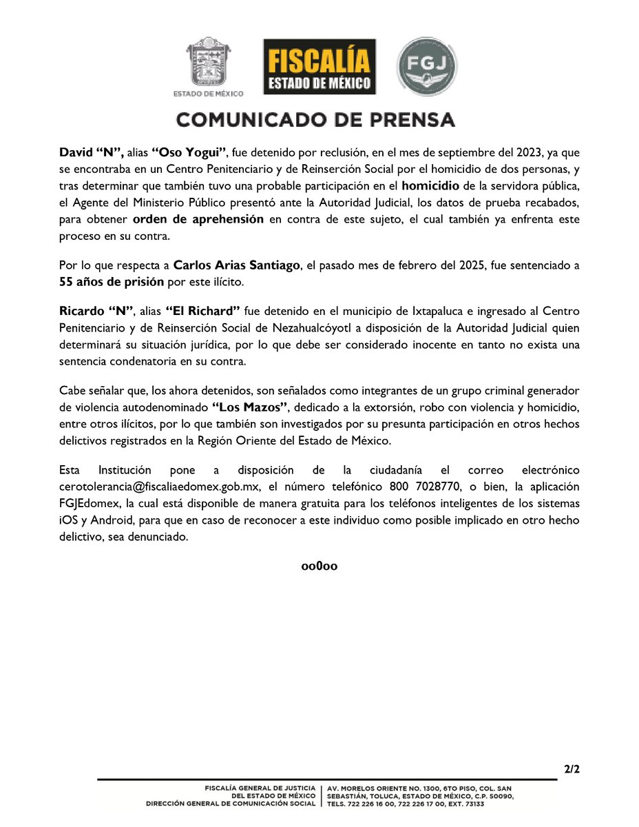 Fiscalía Edoméx tweet media