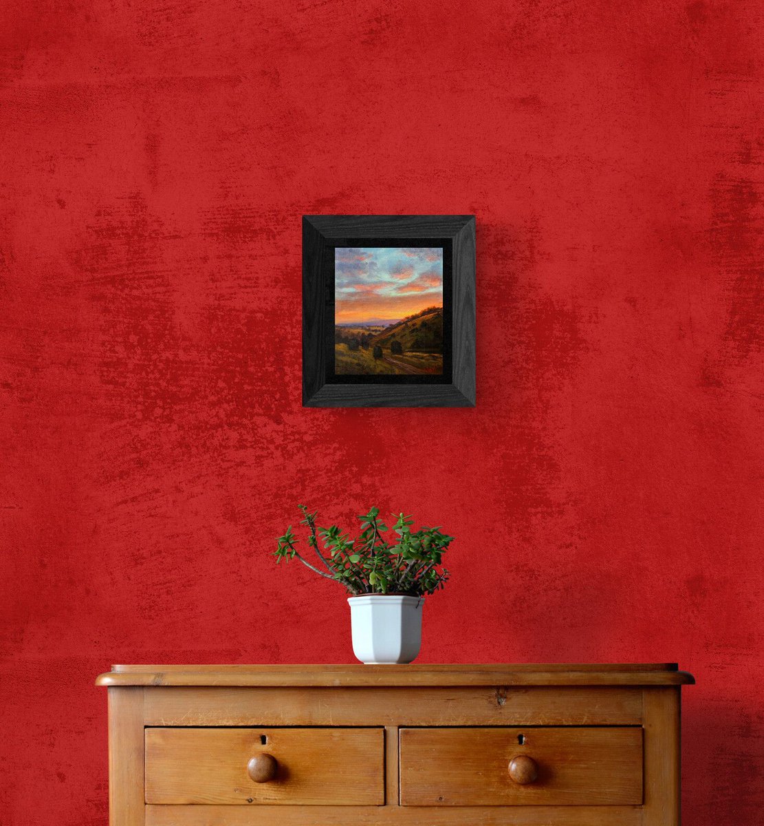 ArtistVidal's tweet photo. There is a particular stillness that arrives with the last light of the day.

In this painting, I wanted to hold onto that fleeting moment where the landscape becomes quieter, warmer, and somehow more reflective. https://t.co/lv67RZ89Kq
