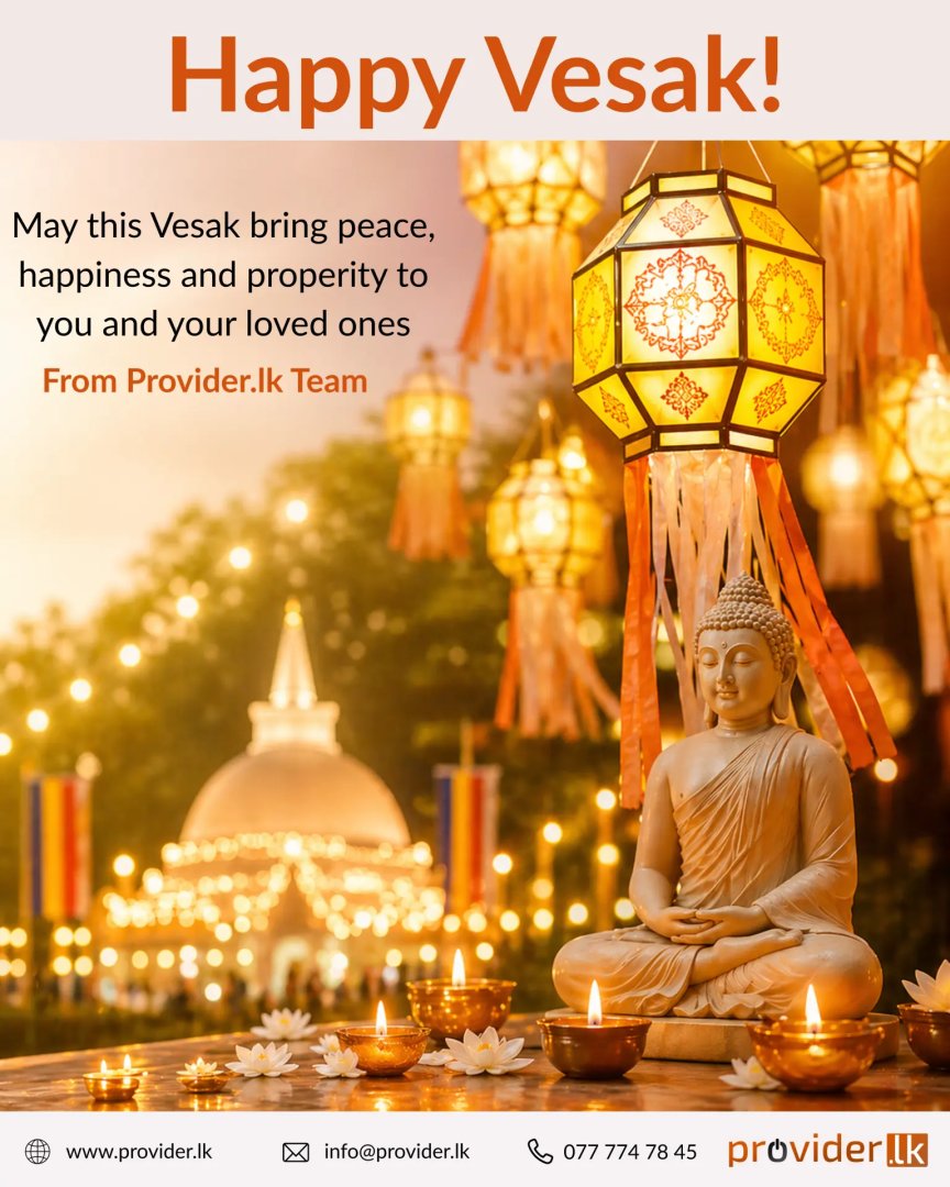 ProviderLK's tweet photo. May Your Vesak Be Bright &amp; Peaceful !

#Vesak #Vesak2026 #ProviderLK https://t.co/r9REPxjdAt