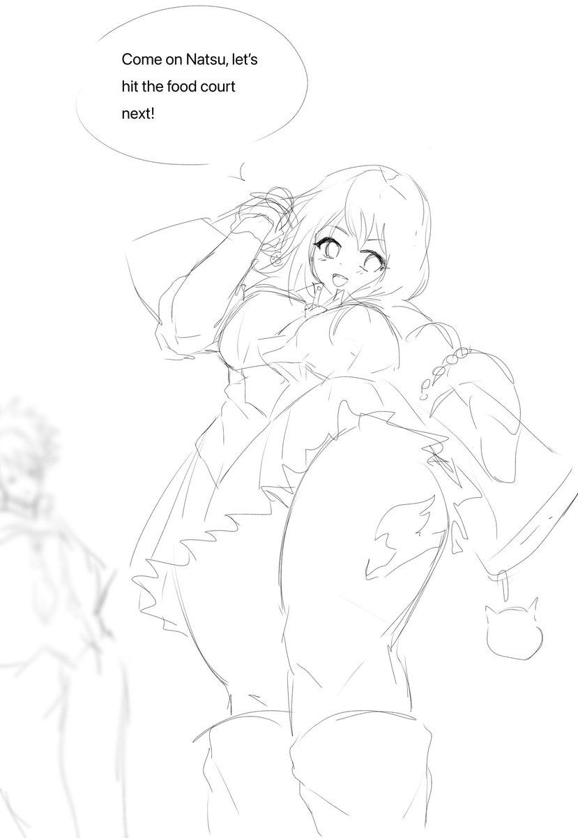 SprinkelleCafe's tweet photo. #nali sketch practicing perspective with a lil Natsu and Lisanna after school mall trip piece https://t.co/11VvRIbZEa