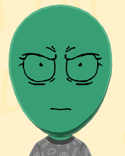 sodasuxlala's tweet photo. i got really mad trying to make miis so i made alan https://t.co/AL8C6NE1xL