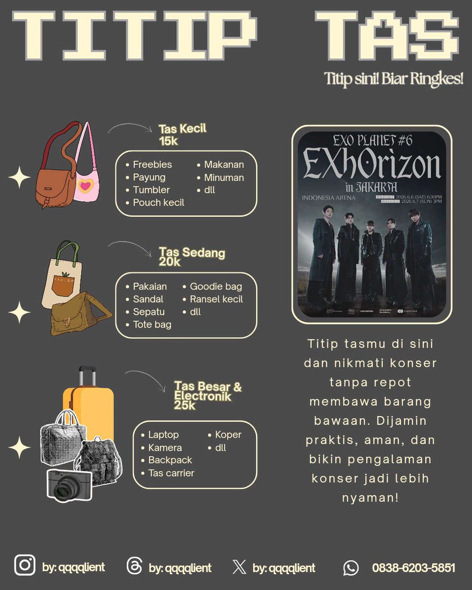 qlient - TITIP TAS! EXHORIZON IN JAKARTA tweet media