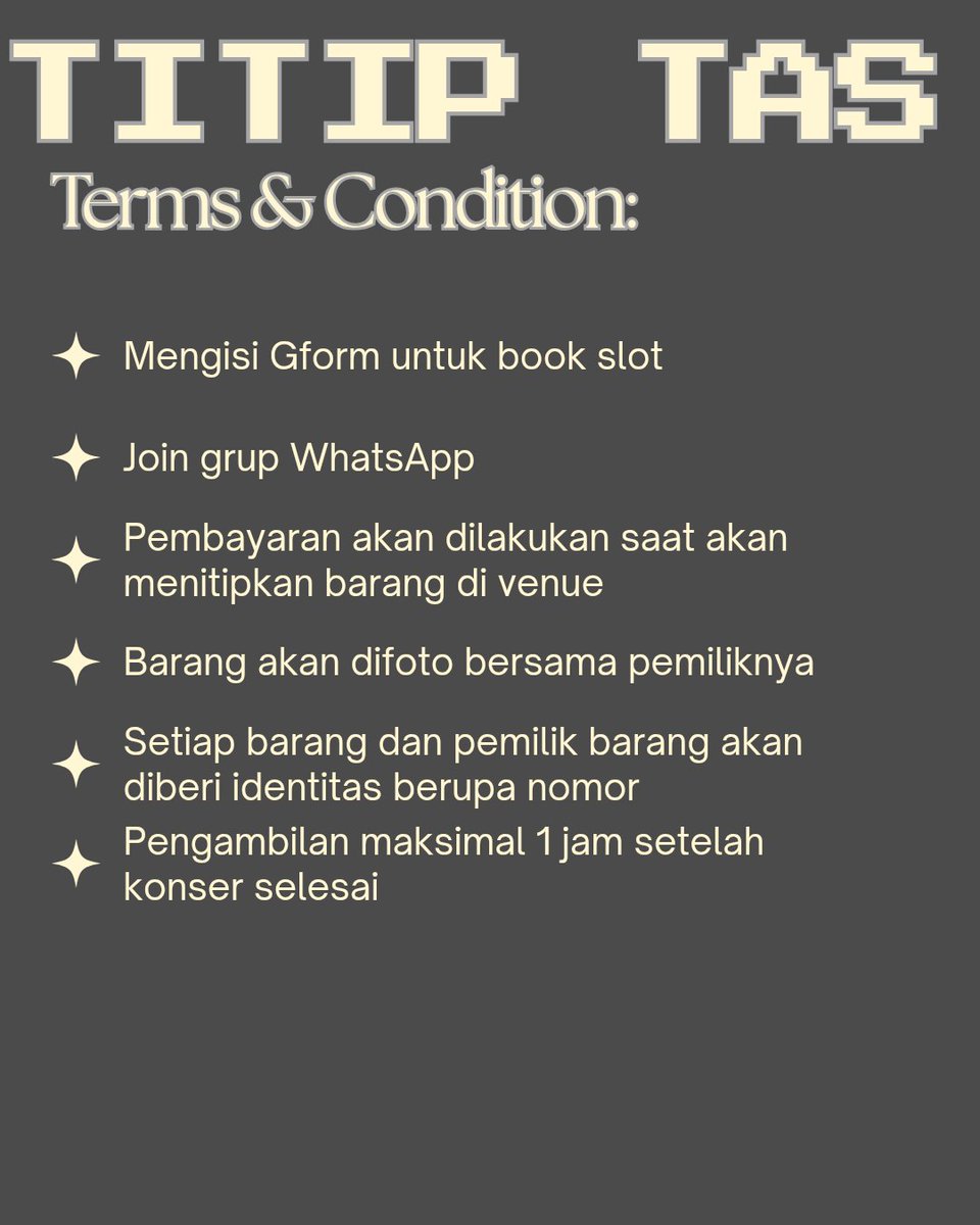 qlient - TITIP TAS! EXHORIZON IN JAKARTA tweet media
