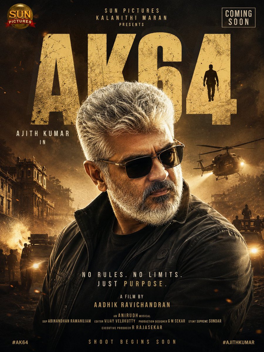 ajay_prasanth's tweet photo. The buzz around #AK64 just got bigger! Sun Pictures may back #AK64, with Aadhik Ravichandran likely to helm the project once again after Good Bad Ugly. #AjithKumar @Ajitheyyyy @prakashpins https://t.co/vItgrTTnnc