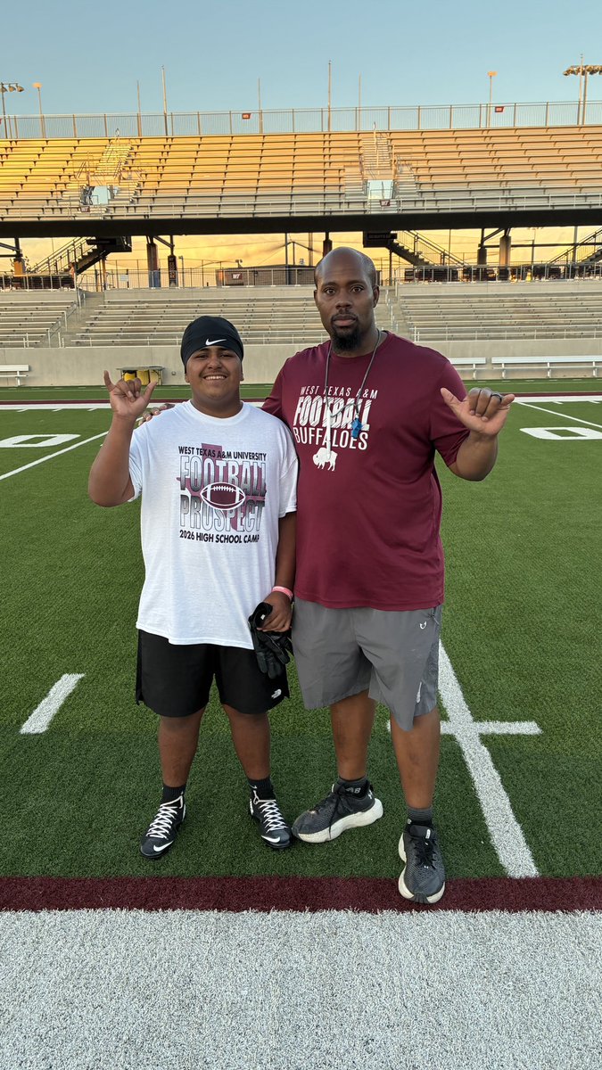 IsaiahRod50's tweet photo. Had a great today at @WTAMUFootball camp @JavenPatrick @king_doerue @1Tyricsmith @KrushJohnson0 @RecruitMatador https://t.co/Z4yJzURWbL