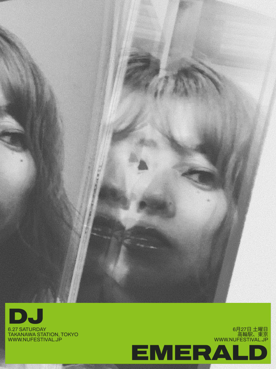 nu_fes_tokyo's tweet photo. DJ Emerald

東京都出身。幼少時からピアノに親しみ、バンドやソロでの音楽活動を経て、都内のクラブやバーを中心にDJとしてのキャリアをスタートする。また、ミュージックセレクターとして、ギャラリー、ホテル、カフェなどの空間やブランドのための選曲およびプレイリスト制作を手がけるほか、雑誌への寄稿やレビュー執筆など、音楽を多面的に表現する活動も行っている。
2019年よりロサンゼルスの非営利ネットラジオ〈dublab〉の日本ブランチ〈https://t.co/kdY5mt1L0O〉で自身の番組「In Every Second Dream」を手がけ、2021年からはパレスチナのラジオ局〈Radio Alhara〉でレギュラー番組を担当。
表現の場において、異なるジャンルや文脈、記憶、モチーフなどを自在に行き来しながら、新たな風景と物語を編み出すことを大切にしている。

◾️NU Festival 2026◾️
6.26(Fri)–28(Sun)
TAKANAWA GATEWAY CITY

🎟️TICKETS ON SALE NOW
1 Day ¥9,000
2 Days ¥15,000
Under 23 ¥5,000
More info in bio 🔗

#NUFestival #takanawagatewaycity #高輪ゲートウェイ