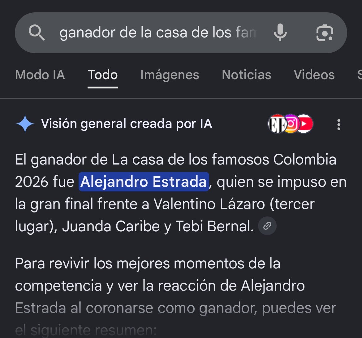 Frozzy96's tweet photo. Ya google dijo que el ganador es Alejo, tranquilos  #LaCasaDeLosFamososCol3 https://t.co/iqR3nZx6D1