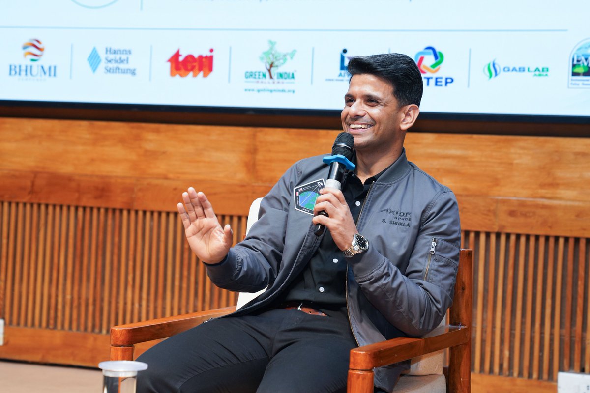 iimb_official's tweet photo. If Day 1 focused on climate action urgency, Day 2 of the #ClimateInnovationSummit examined the systems shaping the net-zero transition. Highlights included insights from Group Captain Shubhanshu Shukla, who observed: “Sustainability becomes a way of life when you go into space". https://t.co/eXxOOB5GXr