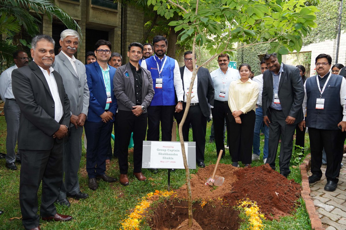 iimb_official's tweet photo. If Day 1 focused on climate action urgency, Day 2 of the #ClimateInnovationSummit examined the systems shaping the net-zero transition. Highlights included insights from Group Captain Shubhanshu Shukla, who observed: “Sustainability becomes a way of life when you go into space". https://t.co/eXxOOB5GXr