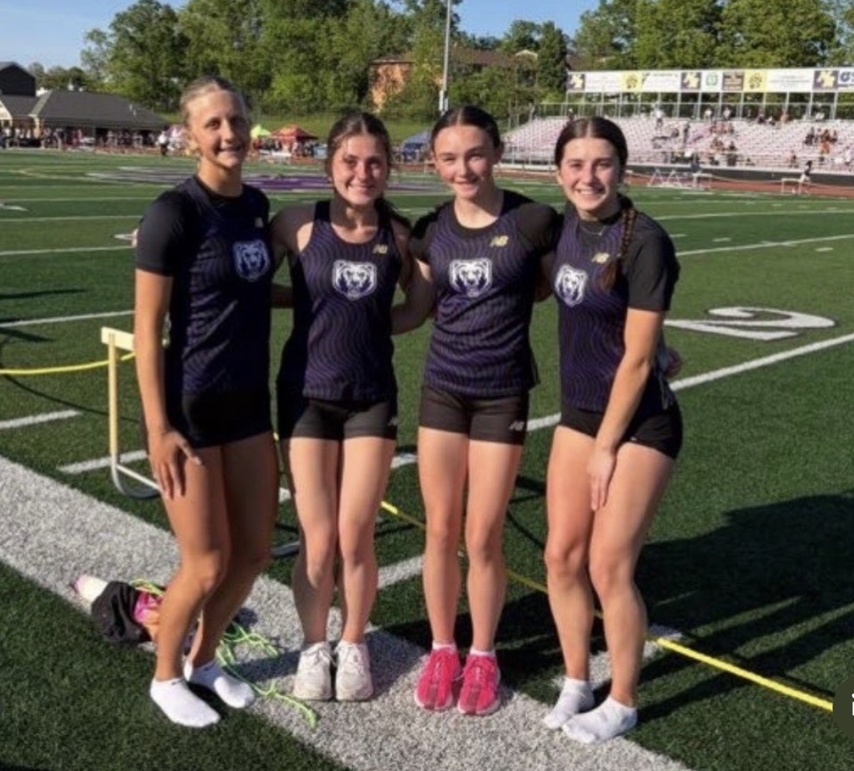 norohigh's tweet photo. AN EXCITING DAY TO BE A BEAR! We have another team headed to the State Track Meet. Congratulations to Cali Wise, Vittoria Grotto, Rachel Ellis, and Lauren Politsky who not only qualified for the OHSAA Div. 2 Track Meet in the 4x200, but also BROKE THE SCHOOL RECORD! #noroproud https://t.co/nlL6x9Mmin