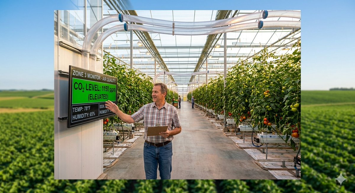 PeterDClack's tweet photo. Walk into any modern high-tech greenhouse, and you will find CO₂ levels artificially elevated to between 1,000 ppm and 1,200 ppm.

This is nearly triple ambient outdoor conditions. Raising CO₂ in controlled environments can supercharge crop yields by 80% to over 120% for staples like tomatoes and peppers. If CO₂ really was a toxic pollutant, commercial greenhouse operators wouldn't spend millions pumping it into their enclosures.

But this biological miracle isn't just found in greenhouses any more. It's happening right now in the open fields. CO₂ has climbed to roughly 430 ppm, becoming a silent tailwind behind a new green revolution. The climate agenda warned us of impending droughts, floods and food scarcity—fears based almost entirely on computer models.

NASA’s Orbiting Carbon Observatory satellites reveal an unexpected new dawn. Between 10% and 40% of all historical crop yield improvements since 1940 are directly due to rising CO₂. For wheat, soybeans, and corn, the atmospheric fuel injection has driven a massive portion of the modern 'green revolution'. 

This data comes from a recent landmark study by the National Bureau of Economic Research, which utilised satellite tracking to measure the exact impact of CO₂ fertilisation on broadacre field crops.

For C3 crops like wheat, rice, and potatoes, the extra CO₂ has been an immediate stimulant, accelerating growth and biomass. More CO₂ also allows leaf pores (stomata) to stay partially closed, reducing water loss by up to 40%. In dry broadacre zones, this creates unprecedented natural drought resilience.

CO₂ has been treated as an agent of starvation and ruin in the climate agenda. Yet the hard science proves it is a primary engine of agricultural abundance. The planet isn't dying; it's successfully feeding a population of 8 billion with unprecedented biological efficiency.

Perhaps they never expected this.