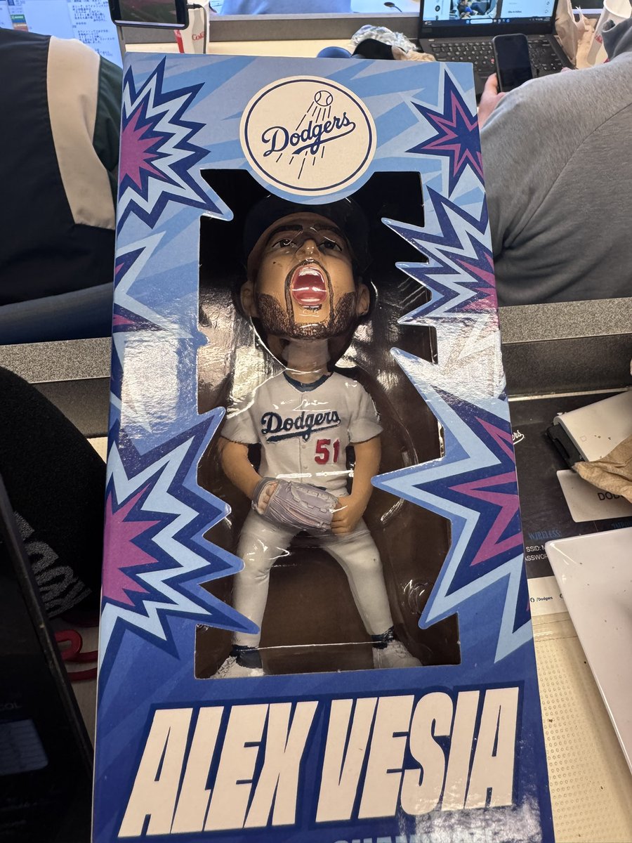 The Alex Vesia bobblehead is right on
