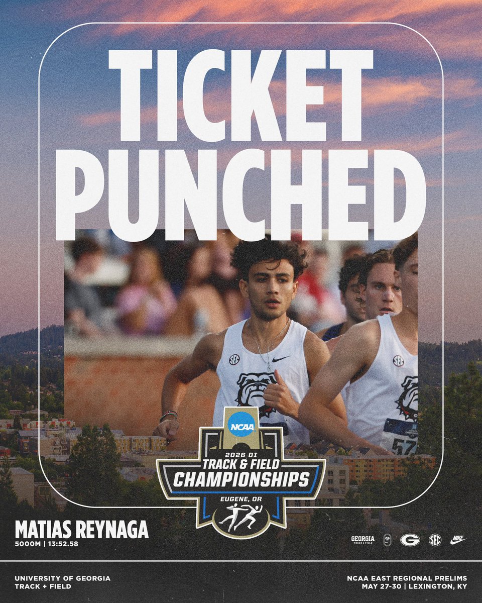 UGATrack's tweet photo. Matías got his ticket 👏

#GoDawgs x #ncaatf https://t.co/qjvHZO232z