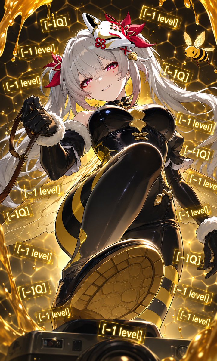 Sparxiebee's tweet photo. I gave you a chance to leave and you blew it~

Now let me clean out that pretty head

[LEVELS DRAINED]
Awww~💛
[IQ DRAINED]

All you need to think about is serving the hive and our queen @BeeQueenMelissa.

Dms open sweetheart

#Beeed
#Buzzification
#Beenotized
#Buzzed
#Beedebuff https://t.co/tIXJKa80a9