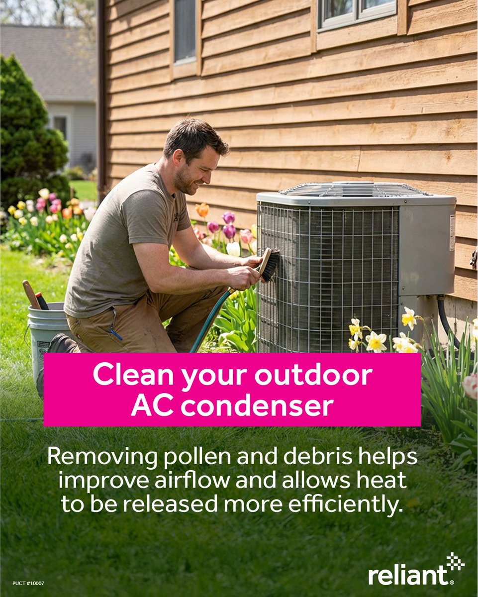 reliantenergy's tweet photo. Texas pollen season strikes again 🤧🌿
Here's one easy item to check off your spring cleaning list. https://t.co/ZQlJEEWjOD