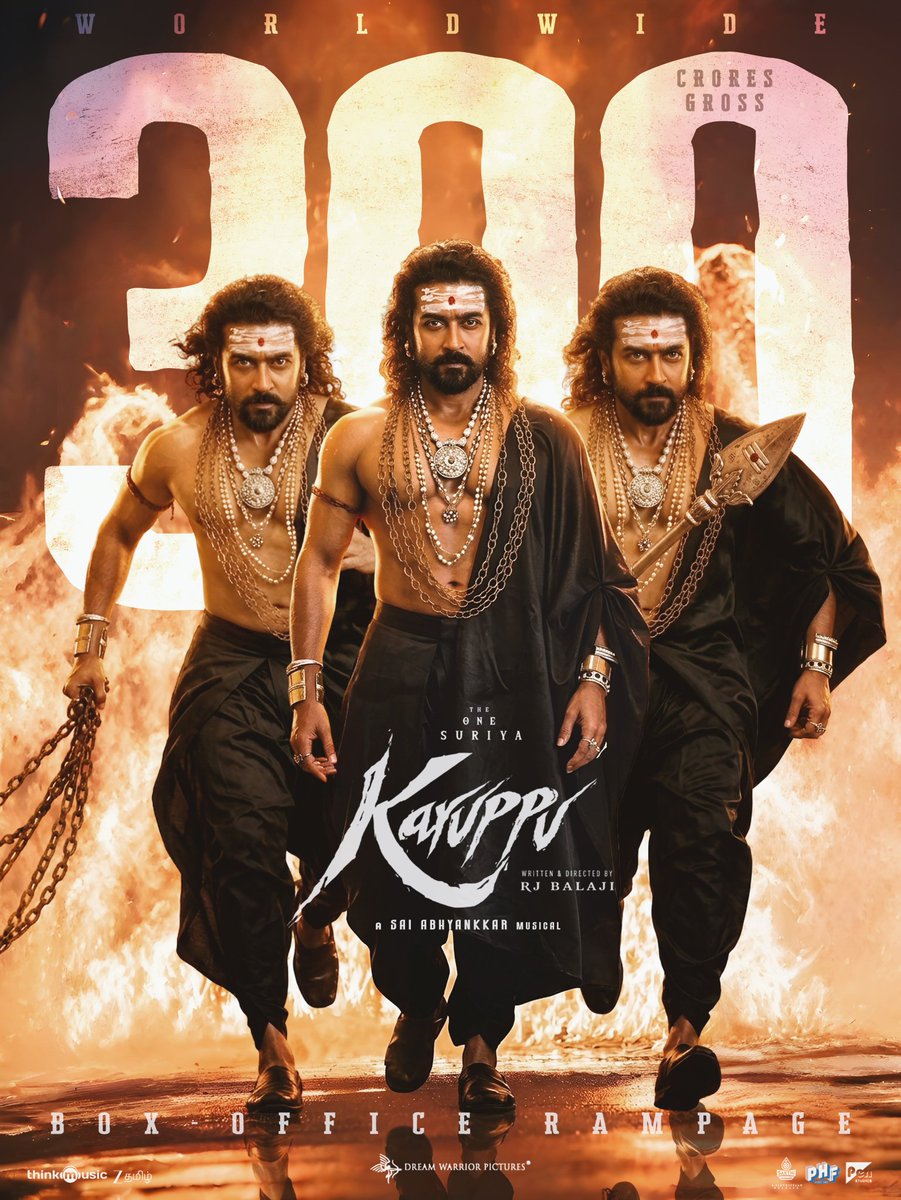 StephenSFC9's tweet photo. Karuppu 300 crores mega black buster Still Running successful in theatres😍🔥
#KaruppuBlockbuster @Suriya_offl @RJ_Balaji https://t.co/1uHIUleVeZ