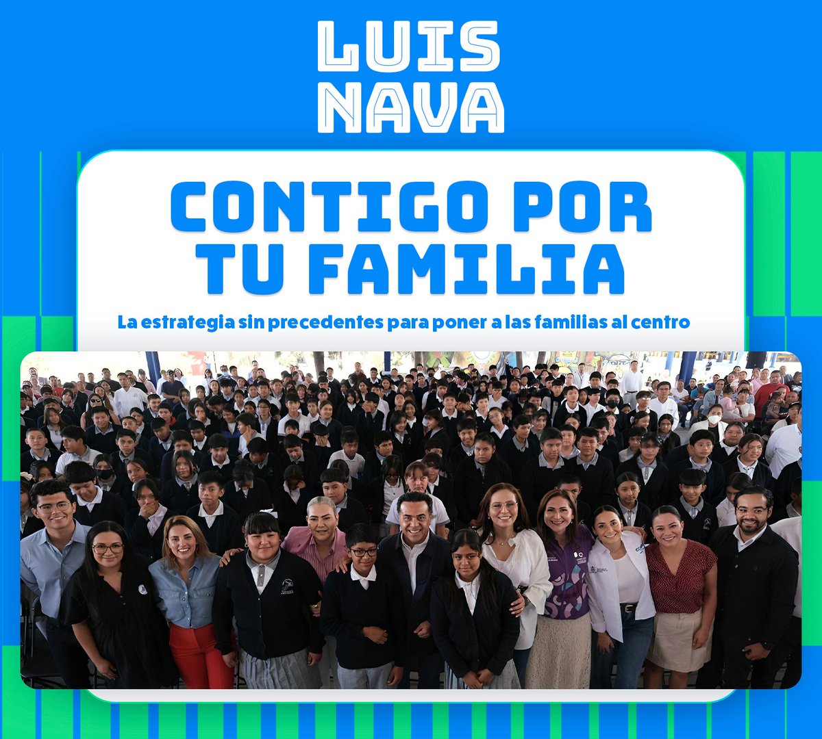 LuisBNava's tweet photo. A veces, lo más urgente es volver a escucharnos.

Para el gobernador @makugo , cuidar a las familias es fundamental. Por eso, en equipo, impulsamos Contigo por tu Familia, una estrategia que nos permite estar cerca de las necesidades de los jóvenes y brindarle herramientas a madres, padres y docentes.

Con nuestras instituciones aliadas, que son ejemplo de solidaridad y vocación, sumamos esfuerzos para multiplicar oportunidades y construir el bien común para las familias queretanas.