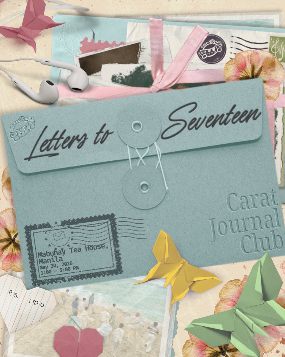 carat___club's tweet photo. The post office is now open. 💌

#CaratJournalClub: Letters to Seventeen is finally here and yours to keep! 🌺 We are so excited to spend the day with you, Carats. See you in a bit! 💟

Love,
Team CJC 🌟 https://t.co/wmzpalcoAz