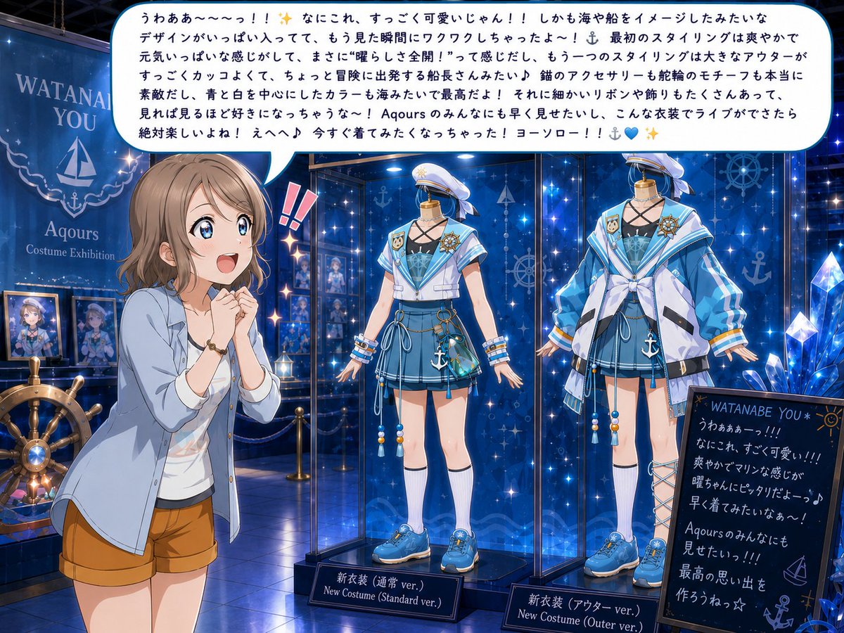 曜ちゃんの反応 Aqours 渡辺曜 (CV: 斉藤朱夏 @Saito_Shuka ) #ラブ