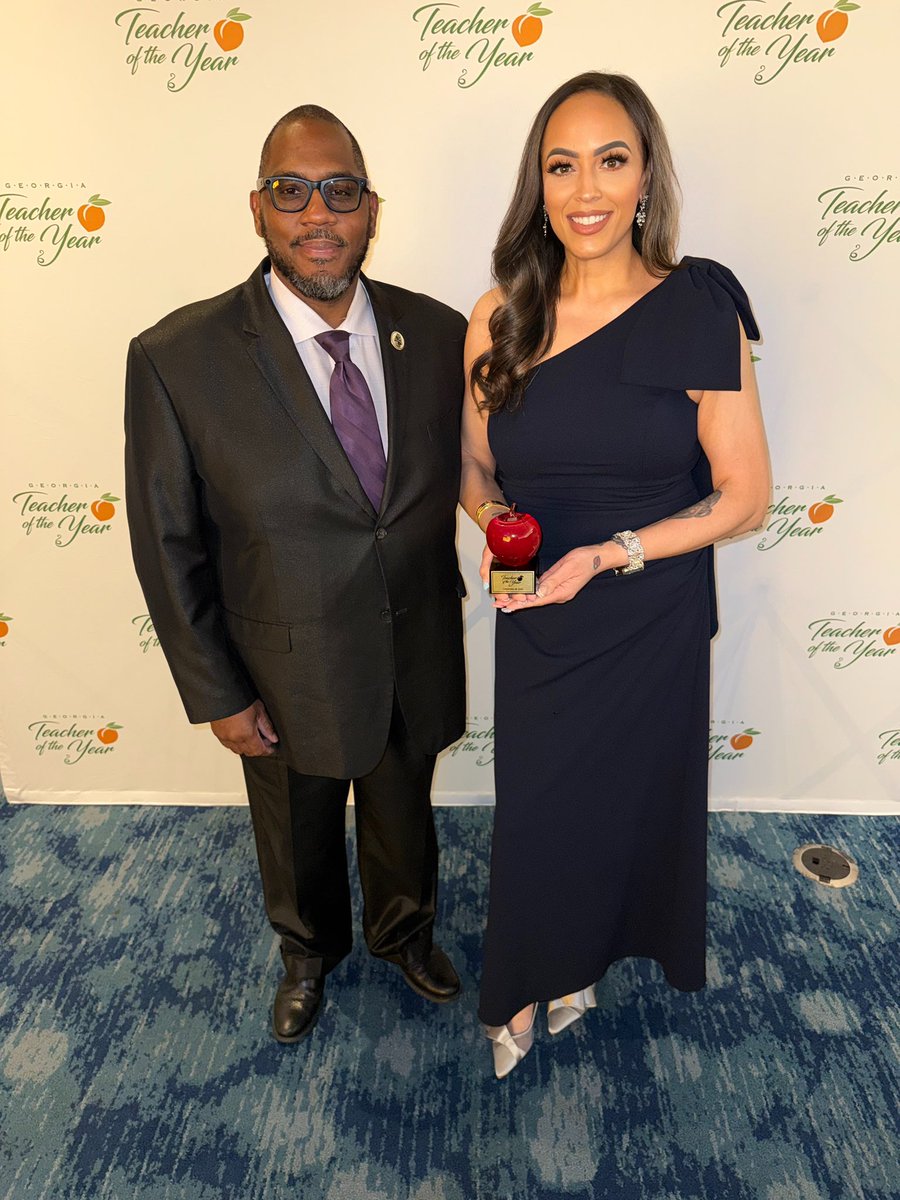 Mr_Chapp's tweet photo. A wonderful evening at the Georgia Teacher of the Year Gala. Showing support for our Alcovy High &amp; Newton County Schools TOTY Dr. Morrow. https://t.co/Tcn3XSb0Ja