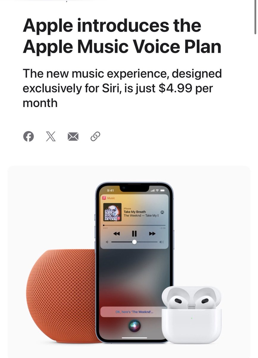itsiclassic's tweet photo. I really hope it’s better than their $5 Apple Music voice plan that was controlled by Siri. It ended up getting discontinued… https://t.co/B71Kd1oEua