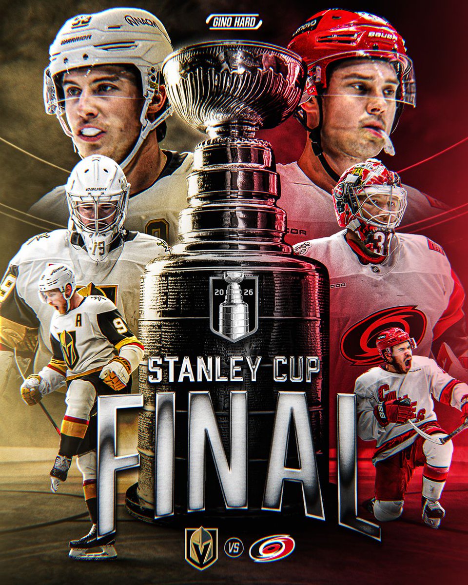 GinoHard_'s tweet photo. THE STANLEY CUP FINAL IS SET ⚔️

VEGAS VS CAROLINA FOR THE ULTIMATE PRIZE 🏆 https://t.co/vC7sXEPUP1
