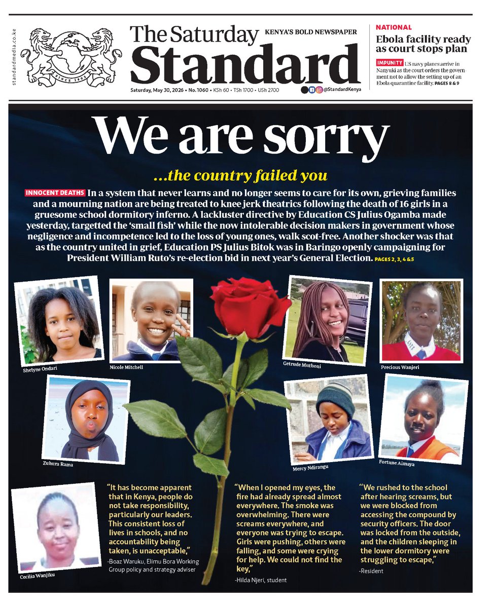 StandardKenya's tweet photo. We are sorry...the country failed you.

Introducing Platinum, Silver and Emerald memberships tailored just for you! More choice. More value. More ways to power BOLD and factual journalism. Stay informed with The Standard E-Paper and INSiDER delivered straight to your device anywhere! Enjoy unlimited access to all publications and Exclusive Premium content for only Sh14,999 a year!
Download the app today: https://t.co/DkNRtJR1KQ

Android - https://t.co/CHW6OpyAqJ
iOS - https://t.co/7oSrI07dfI