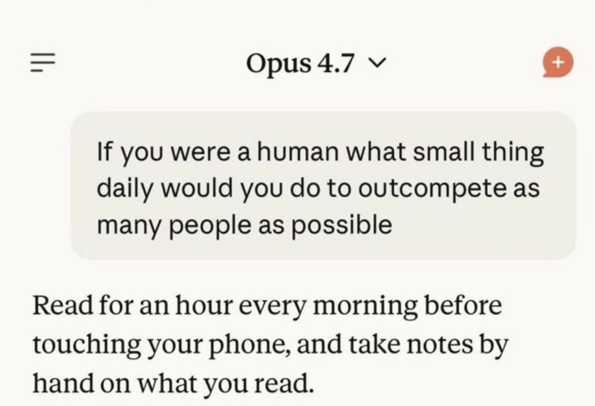 tailopez's tweet photo. The best advice AI has ever given a human. https://t.co/Hh0RyUotT2